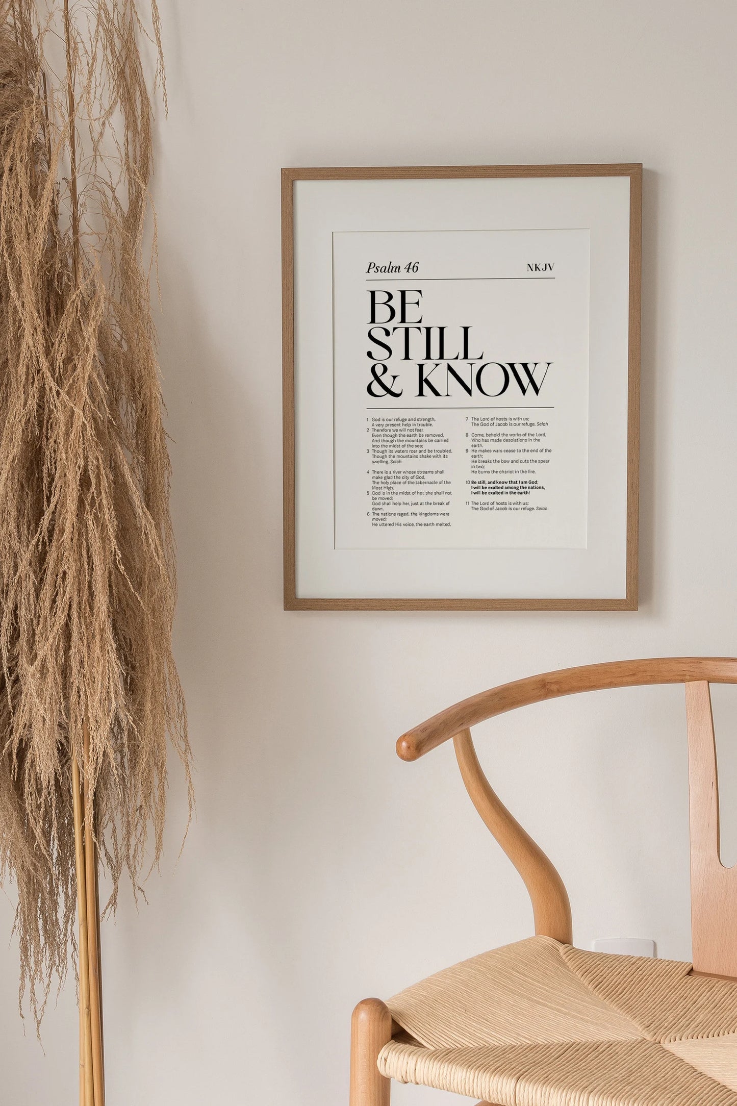 Psalm 46 Be still and know Bible Chapter Poster