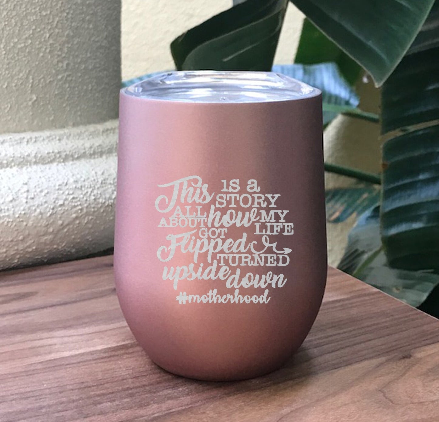Custom Engraved Stainless Steel Wine Glass