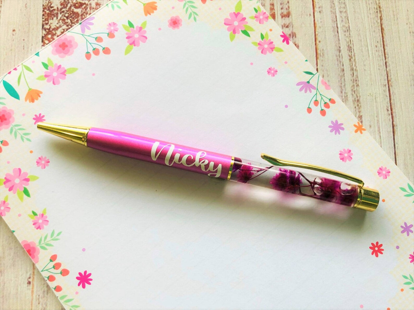 Personalised Flower Pen