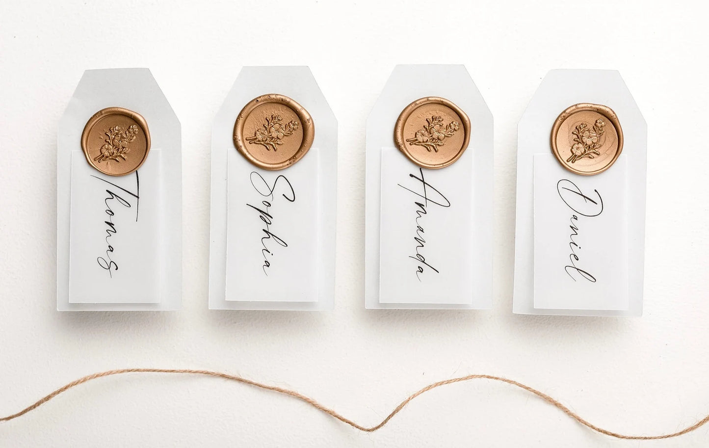 Vellum Wedding place card