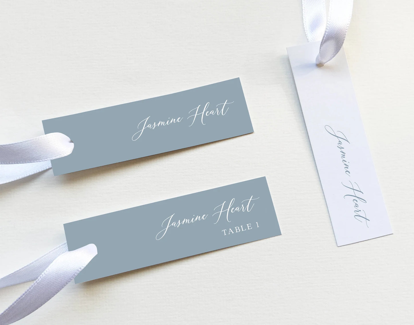 Dusty Blue Slim Place Cards