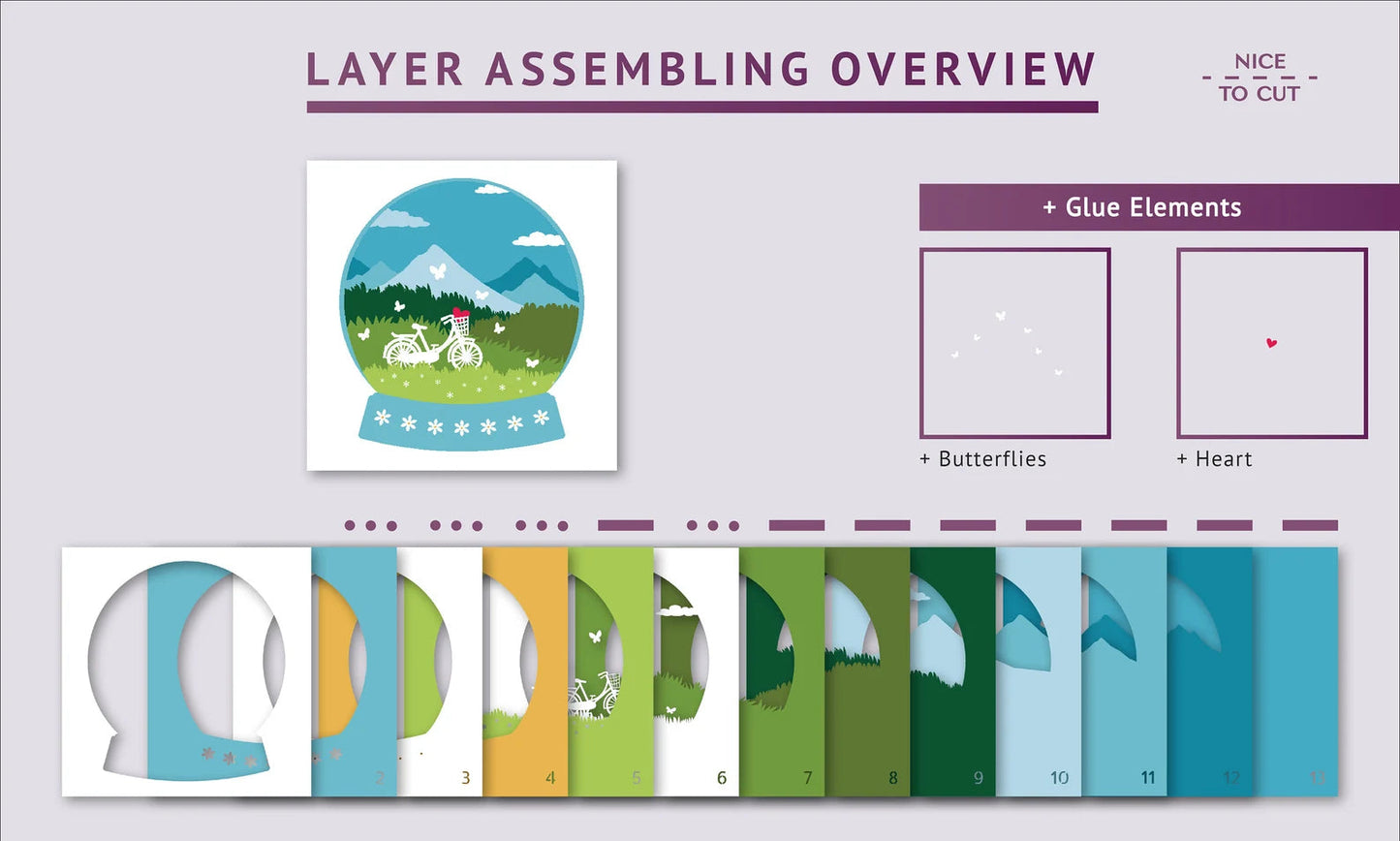 3D Spring Bike Shadow Box