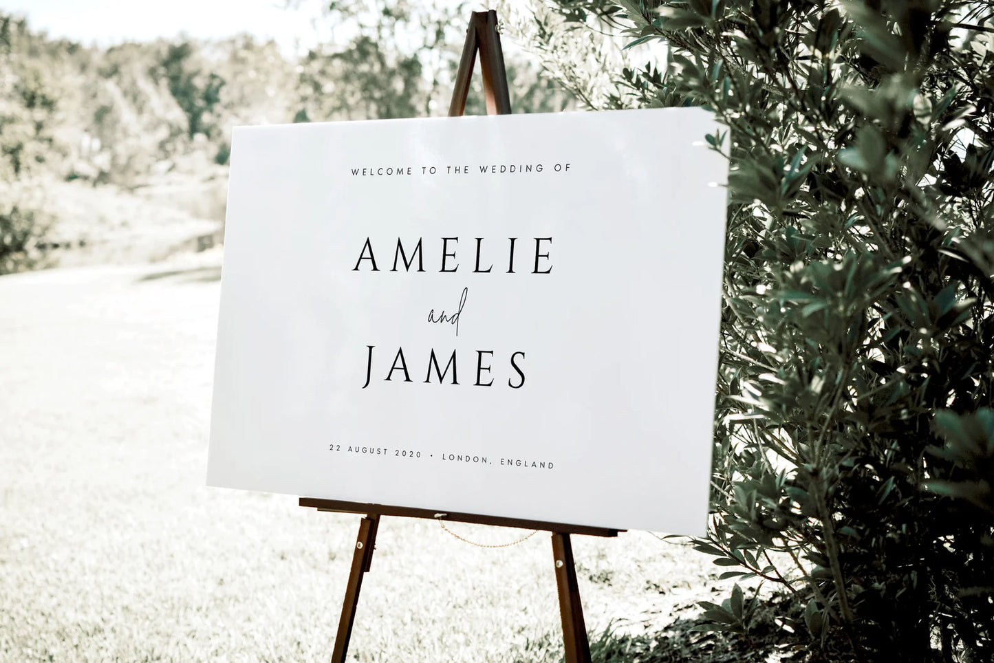 Amelie Modern Welcome Sign