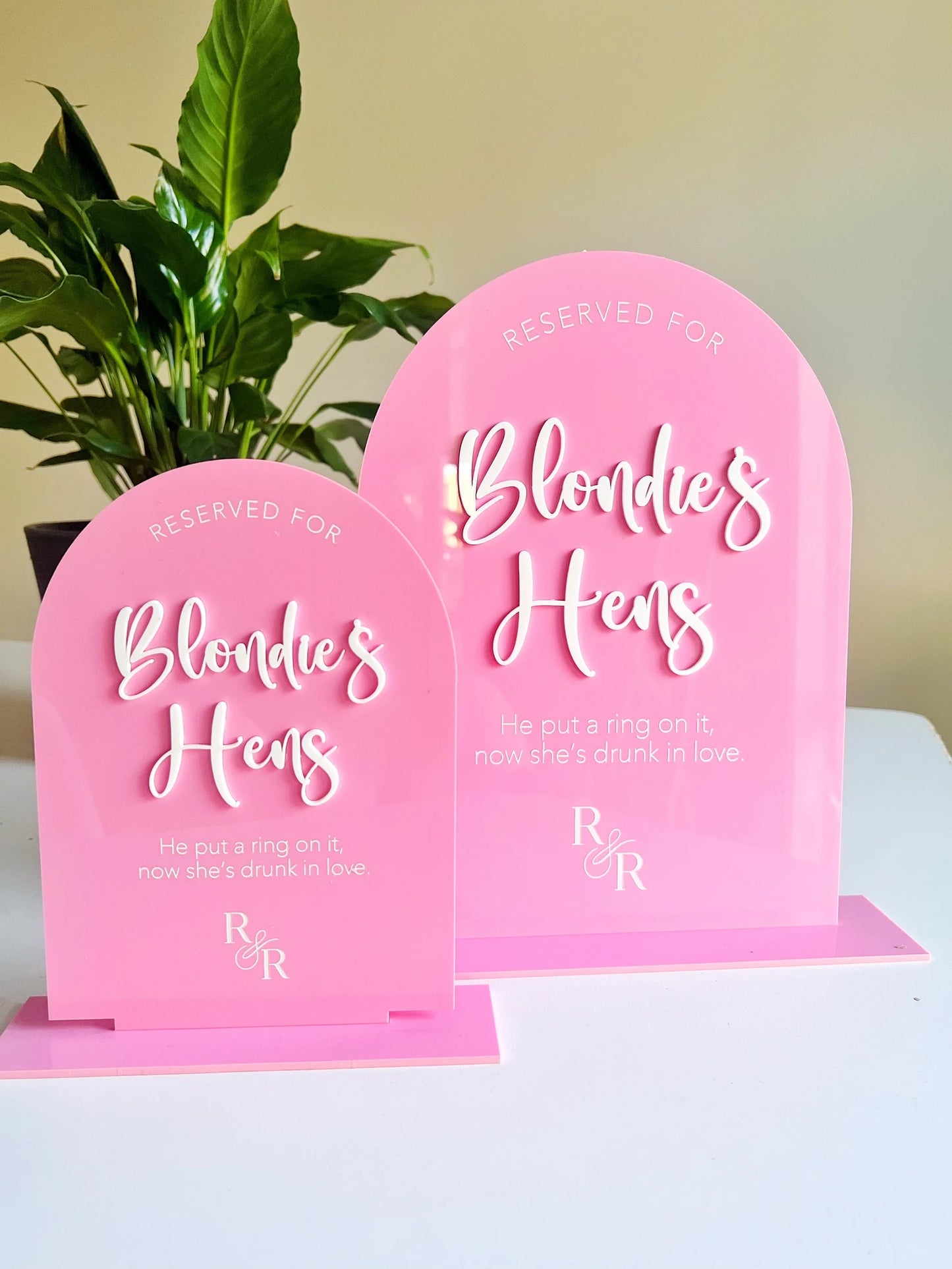 Reserved for Hens Party Sign