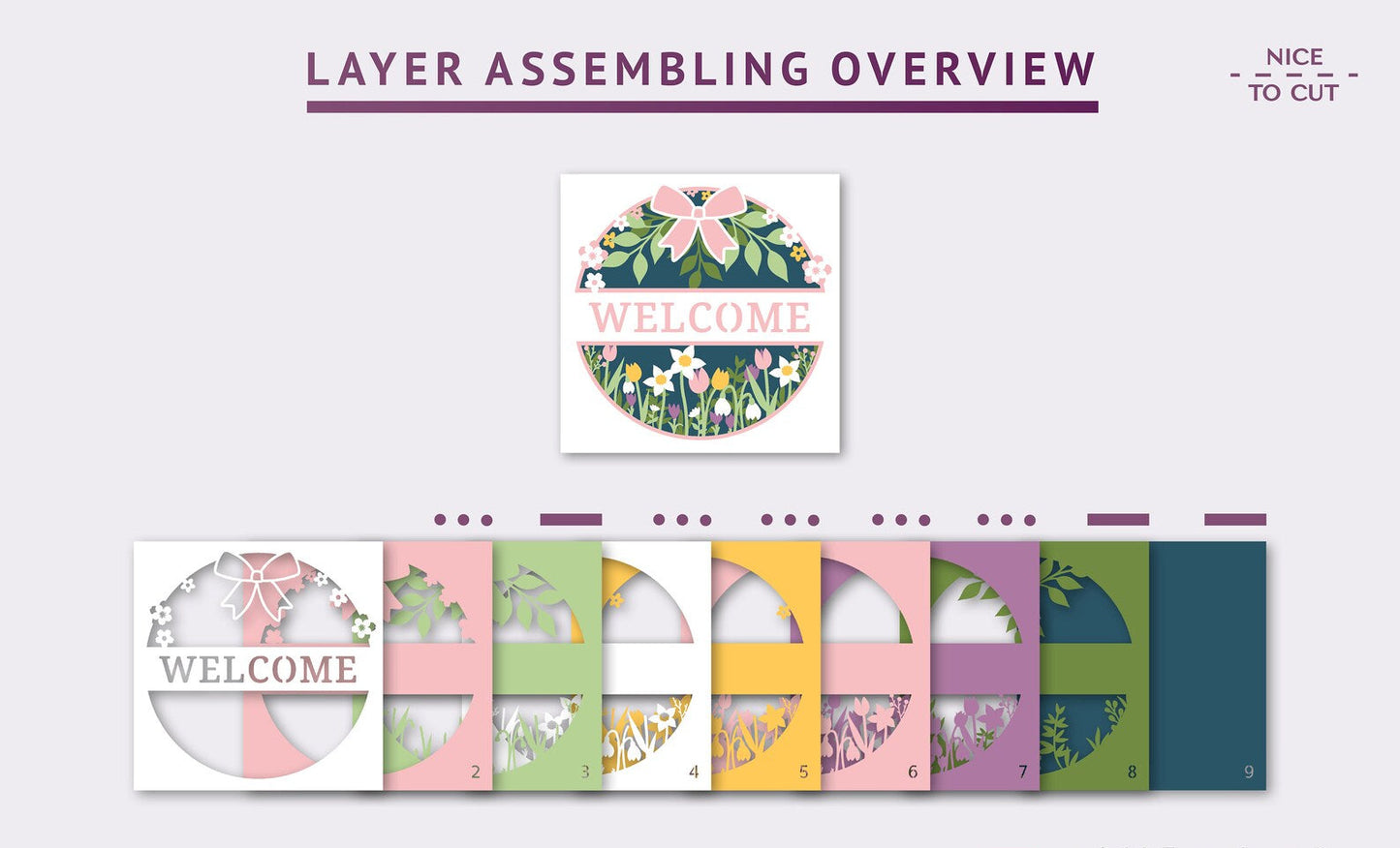 3D Welcome Spring Shadow Box