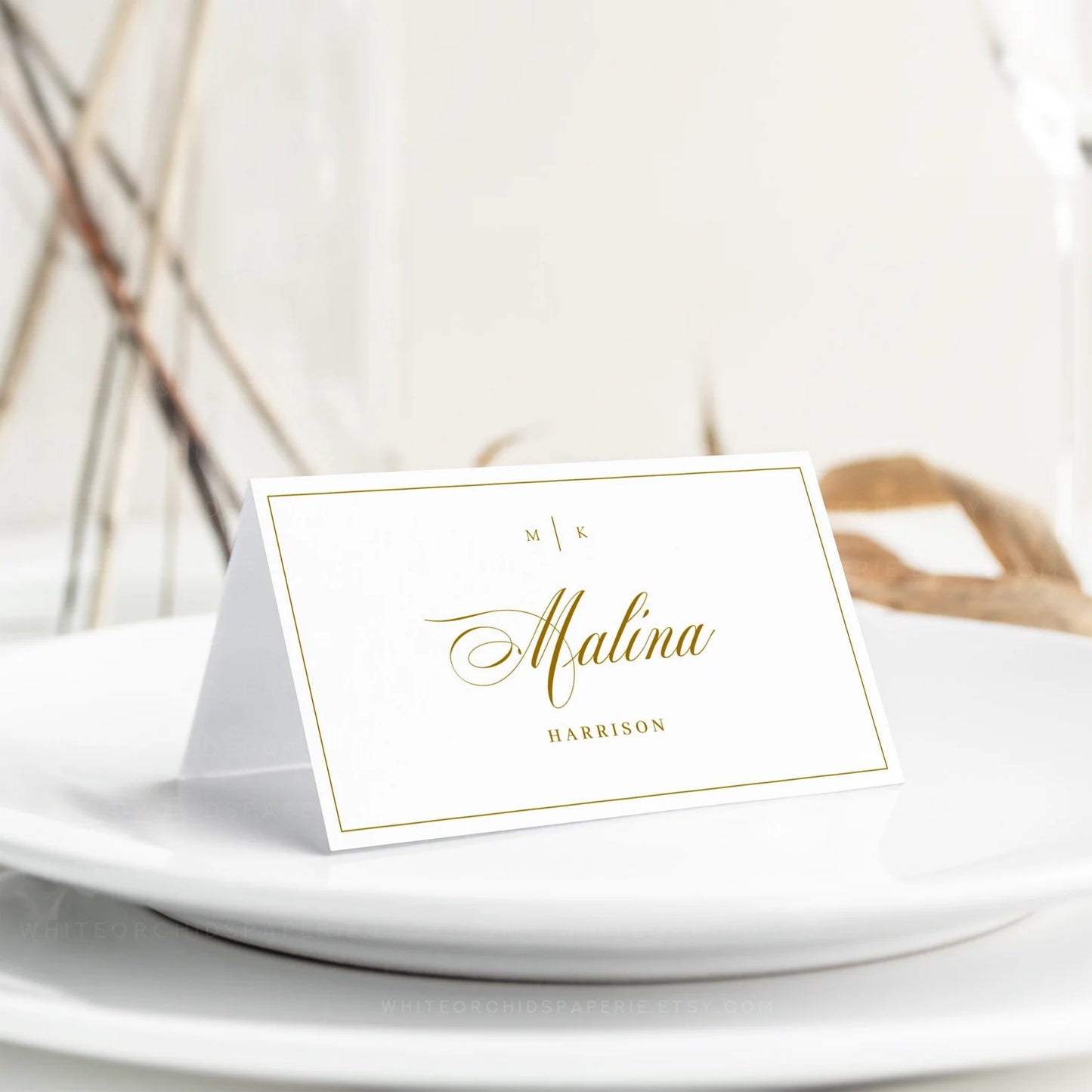Classic Gold Place Card