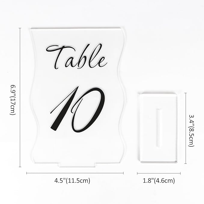 Frosted Table Numbers