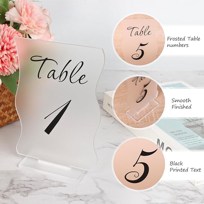 Frosted Table Numbers