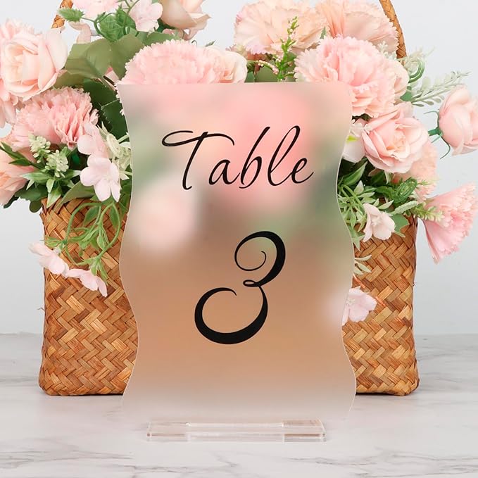 Frosted Table Numbers