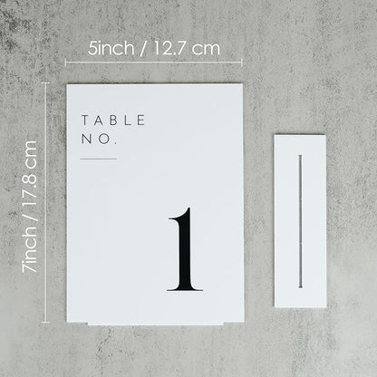 White Acrylic Wedding Table Numbers