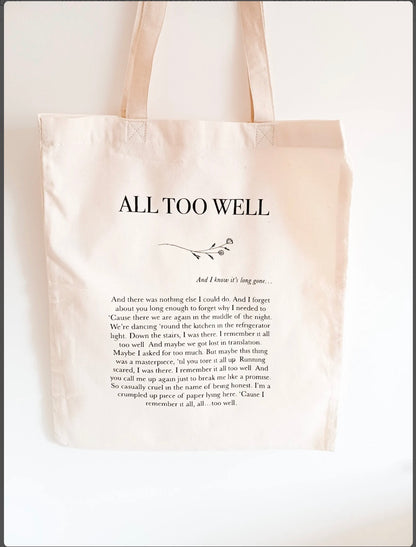 All too well inspired bag