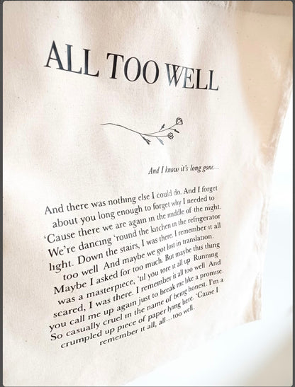 All too well inspired bag