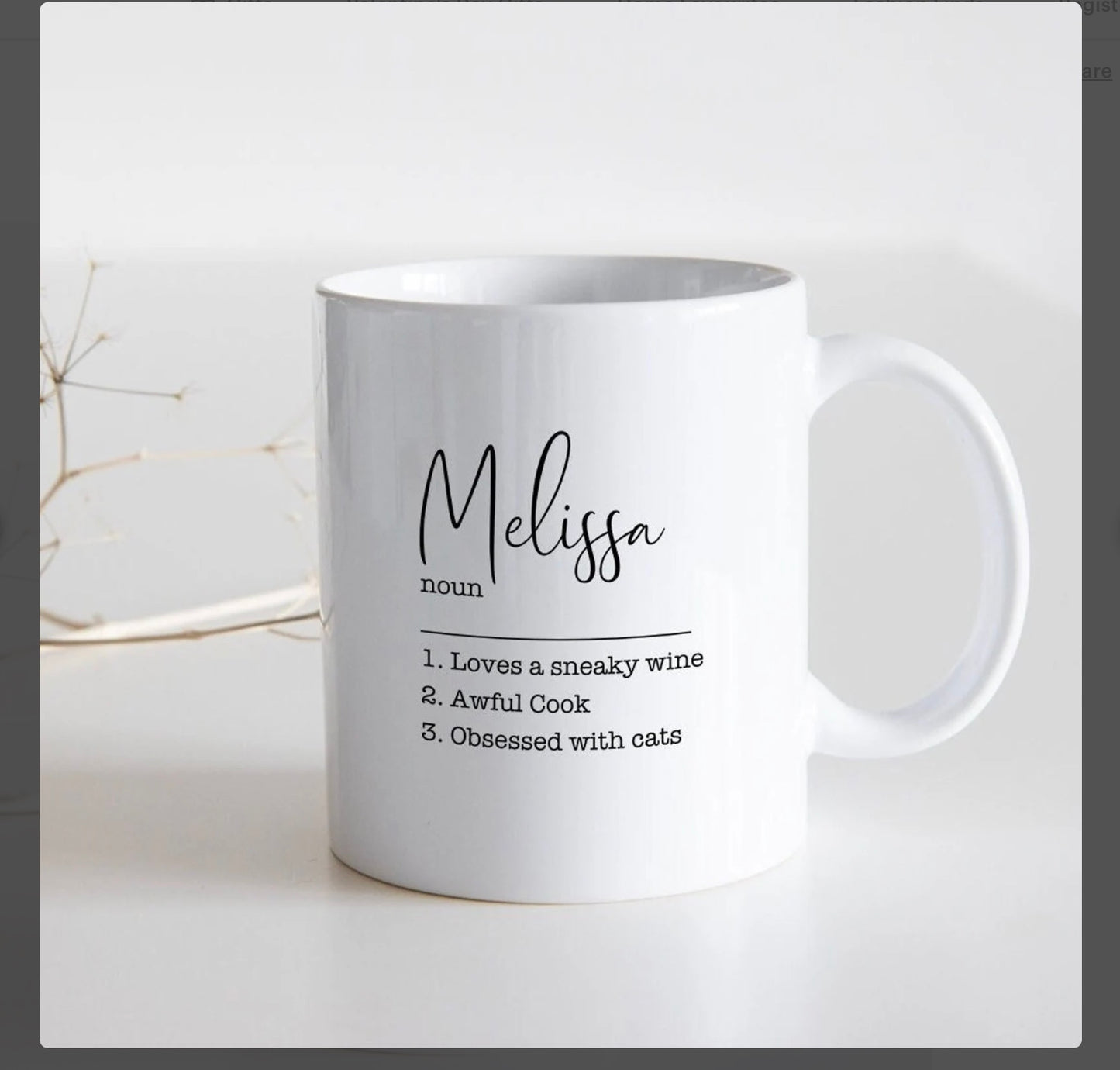 Personalised Name definition mug