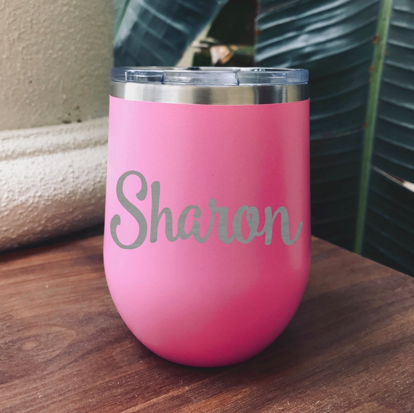 Custom Engraved Stainless Steel Wine Glass