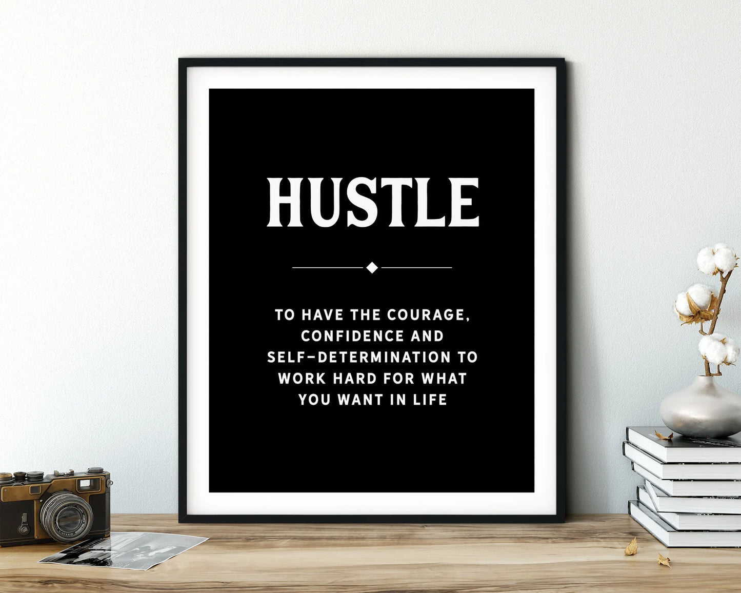 Hustle Grind Execute Office Wall Decor