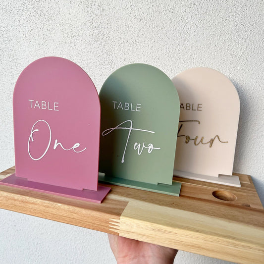 Modern Acrylic Wedding Table numbers