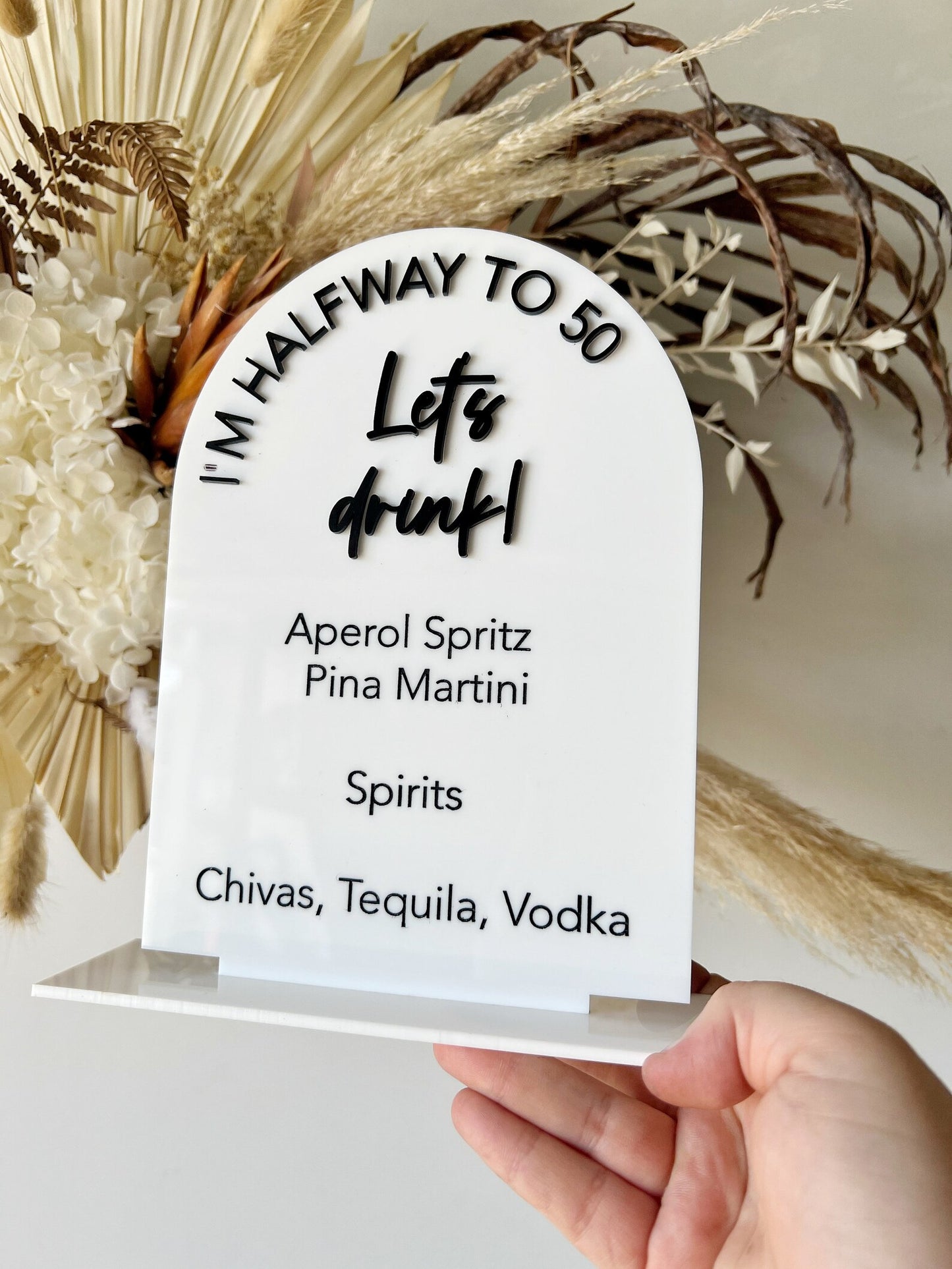 Personalised Drinks Menu