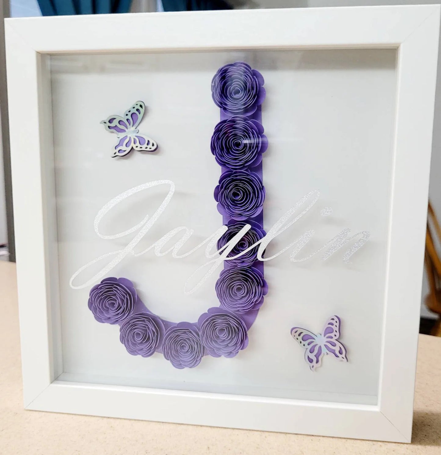 Name Gift Initial Shadow Box