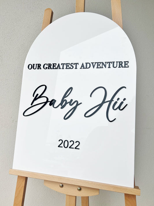 Acrylic baby shower sign