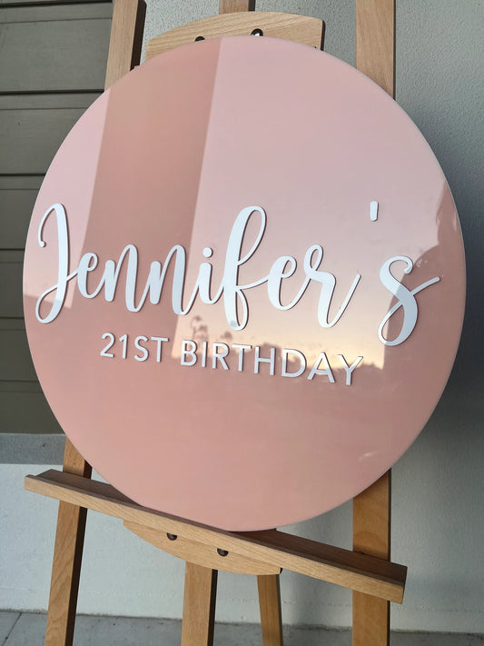 21st Birthday Acrylic Sign