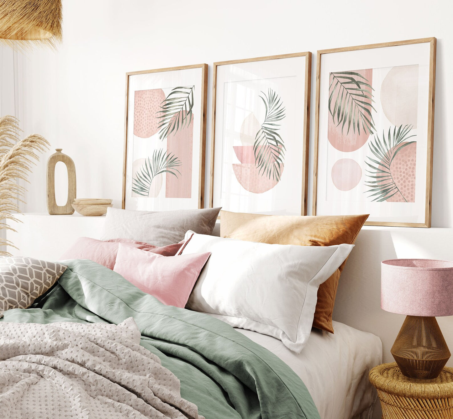 Pink Boho Wall Art