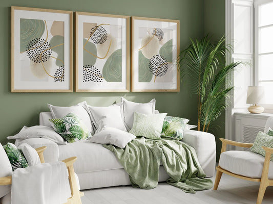 Green Abstract Wall Art