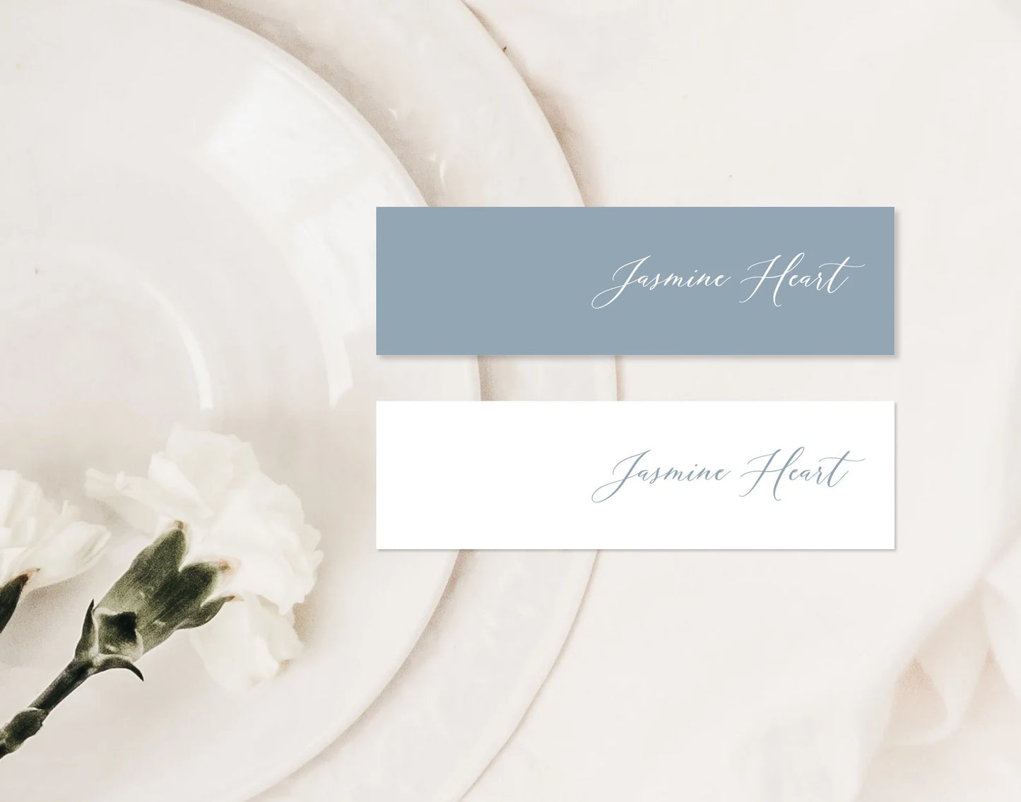 Dusty Blue Slim Place Cards