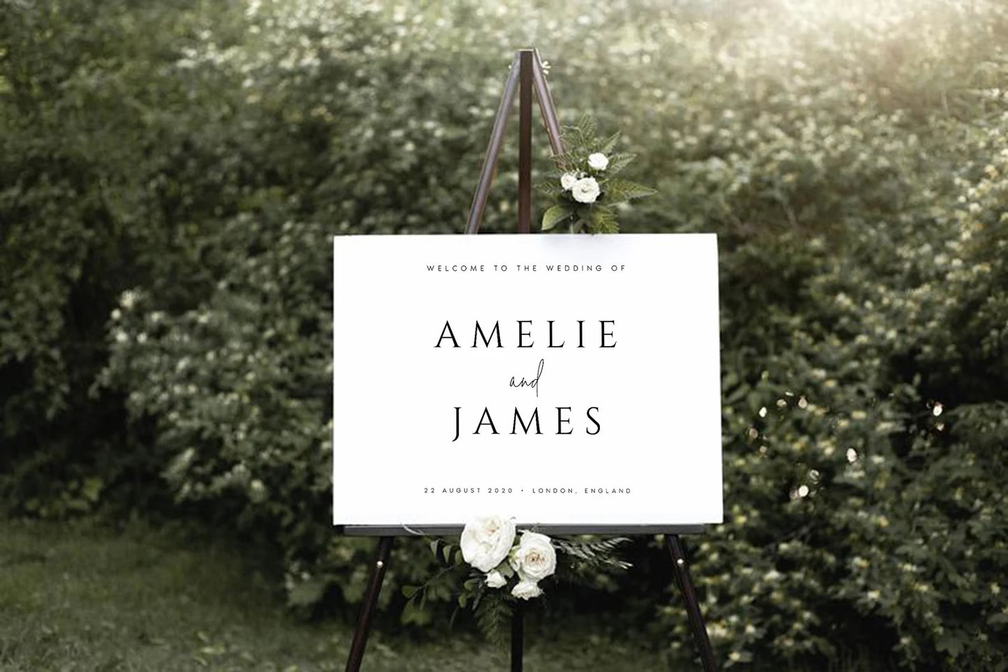 Amelie Modern Welcome Sign