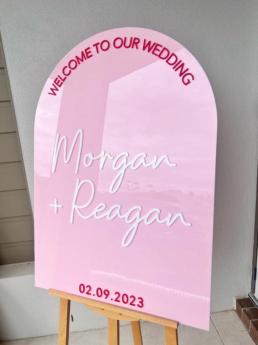 Customisable Acrylic Design Wedding Signage