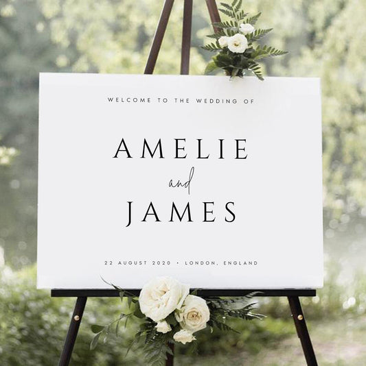 Amelie Modern Welcome Sign