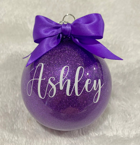 Personalised Glitter Bauble