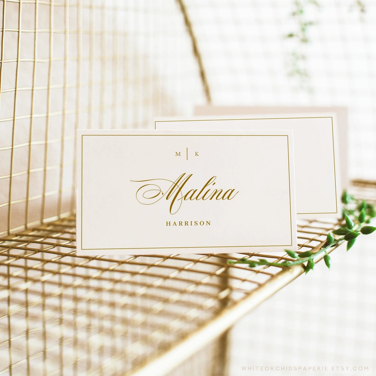 Classic Gold Place Card