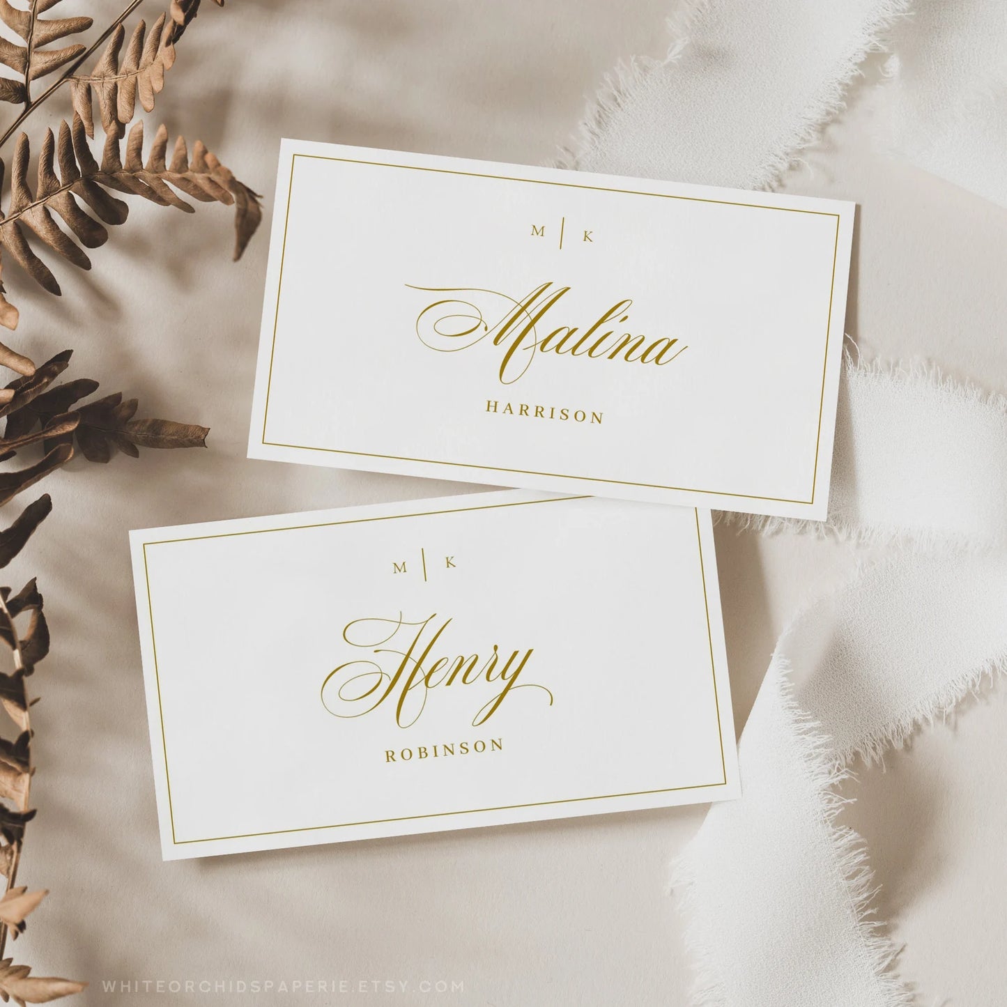Classic Gold Place Card
