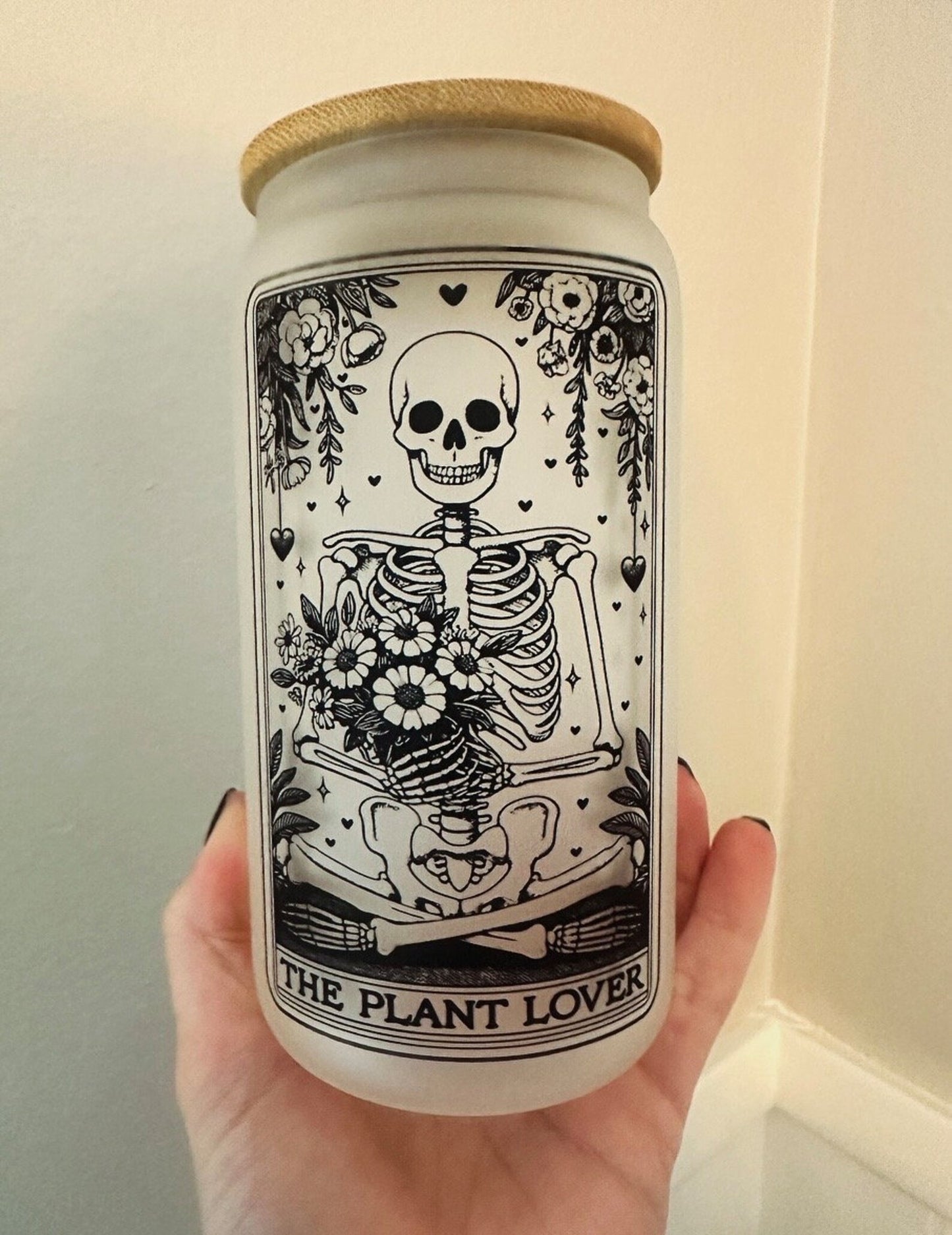 The Plant Lover Tarot Card Glass Tumbler