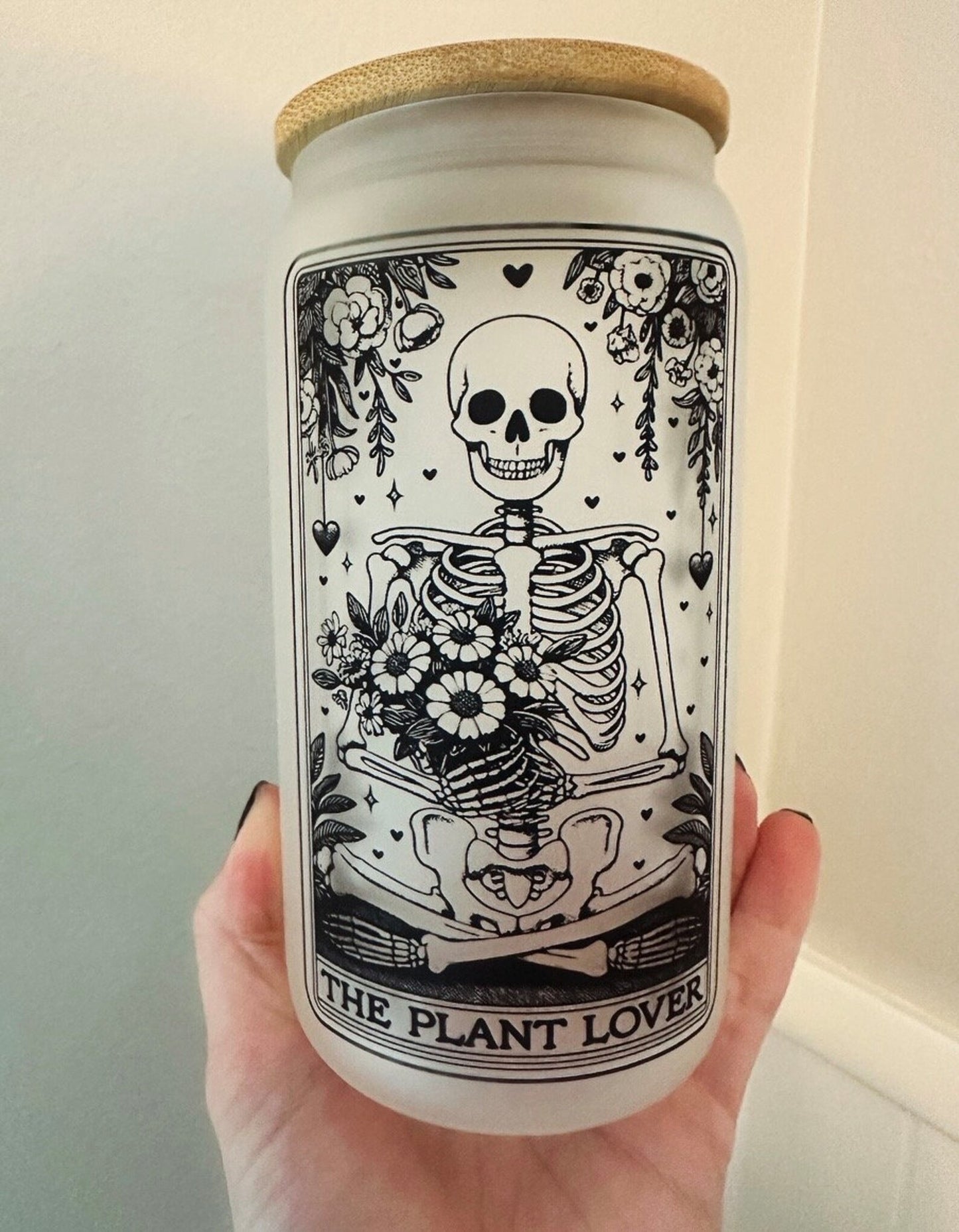 The Plant Lover Tarot Card Glass Tumbler