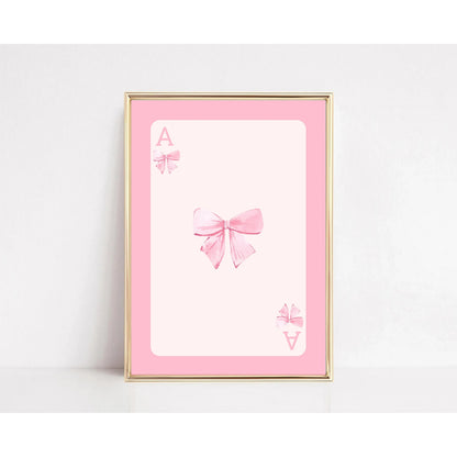 Trendy Pink Bows Wall Art Set of 3