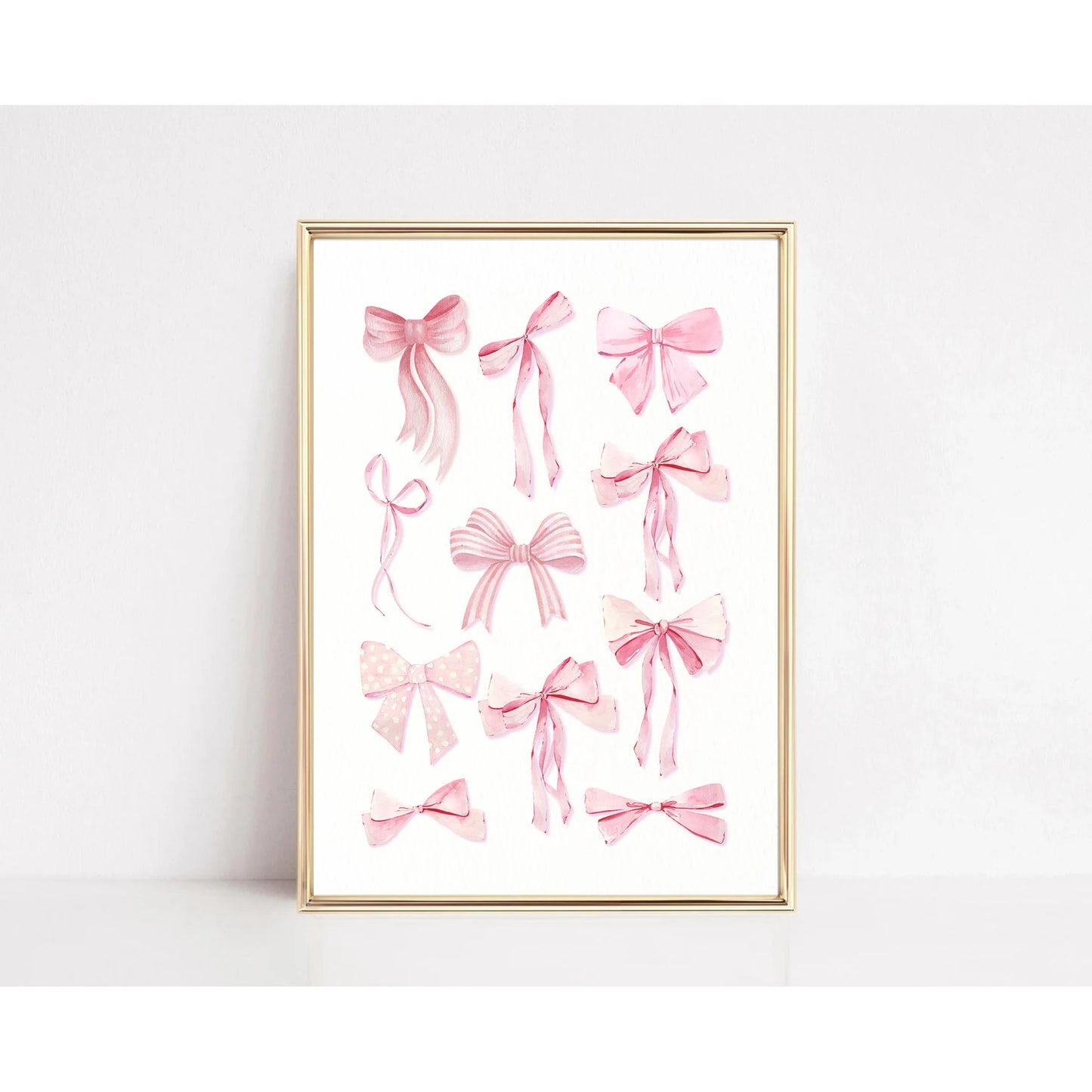 Trendy Pink Bows Wall Art Set of 3