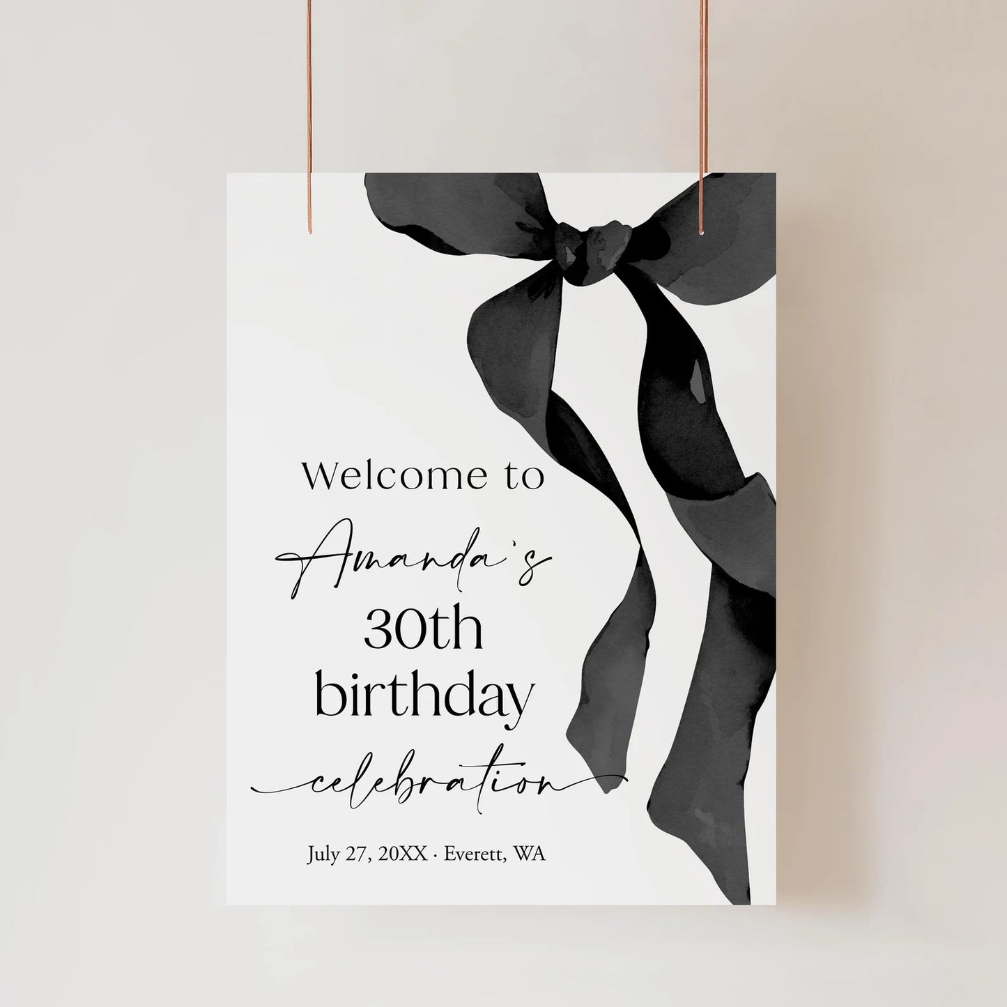 Birthday Welcome Sign