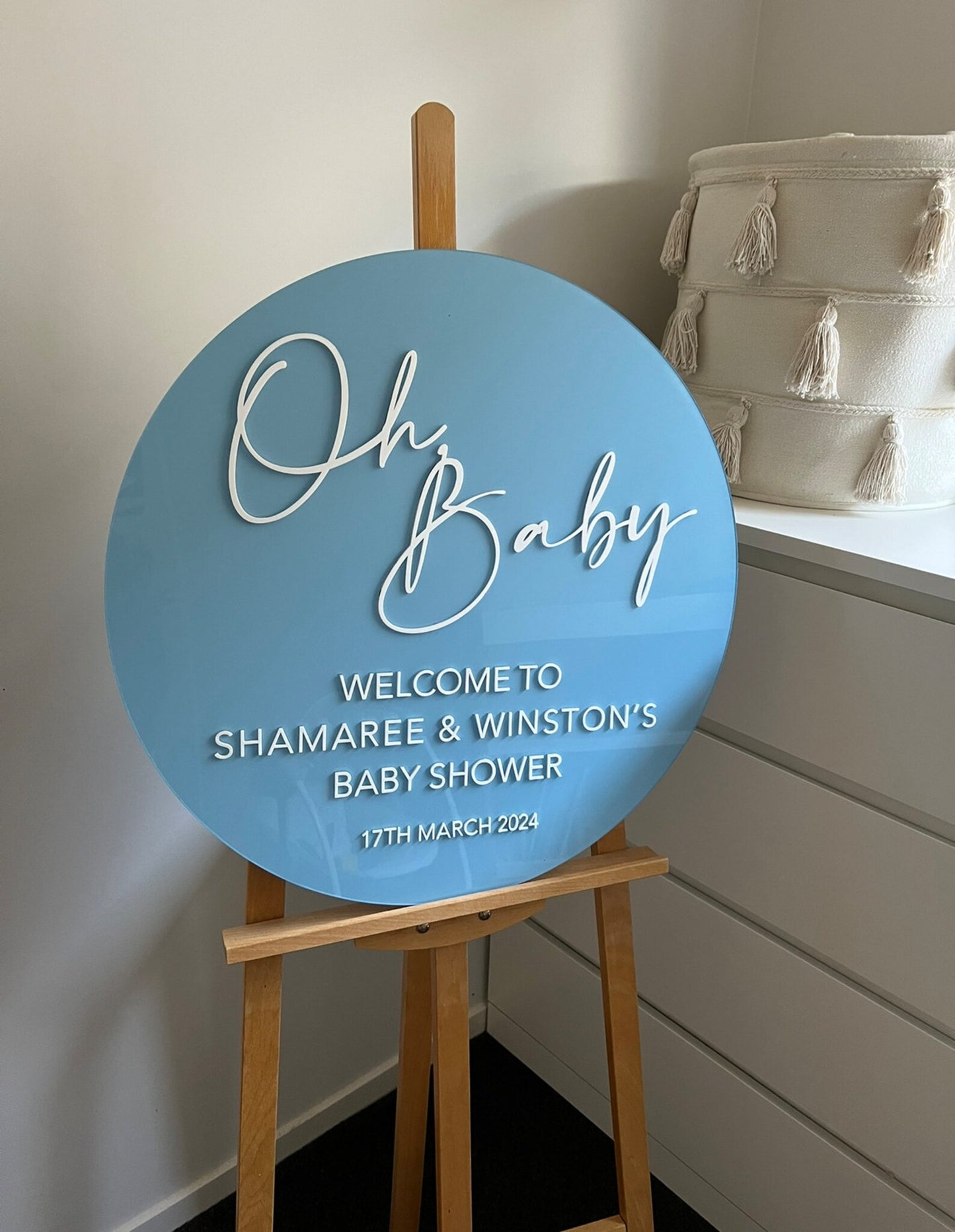 Baby Shower round sign