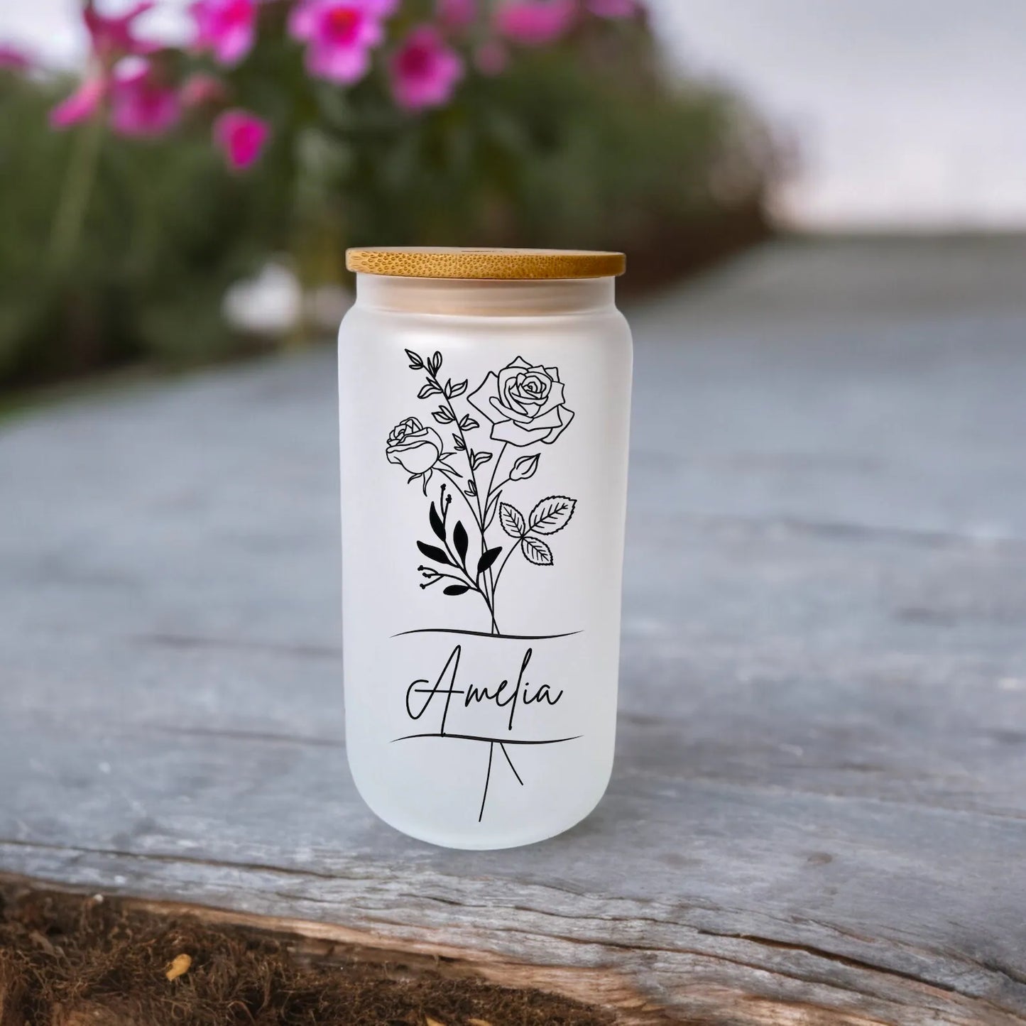 Personalised Birth Flower Coffee Cup