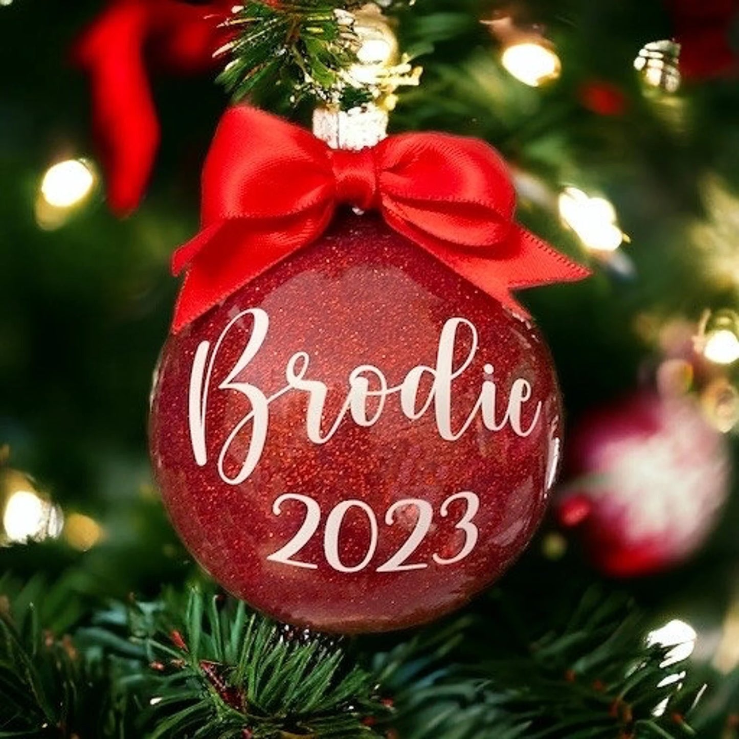 Personalised Glitter Bauble