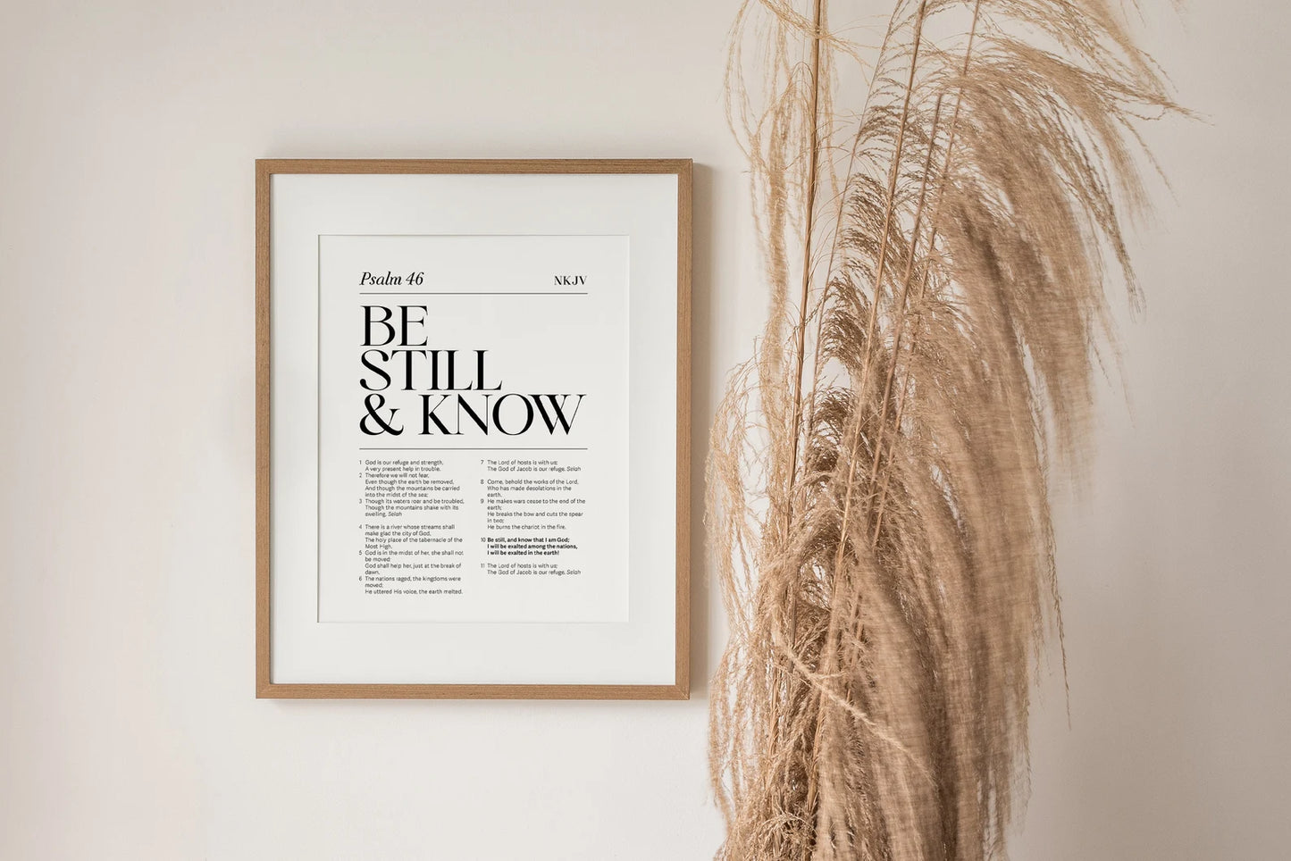 Psalm 46 Be still and know Bible Chapter Poster