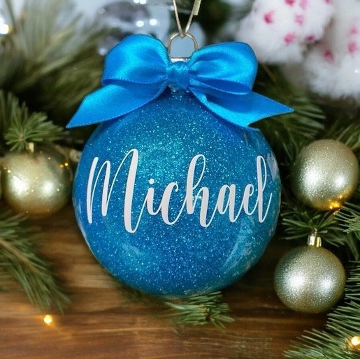 Personalised Glitter Bauble