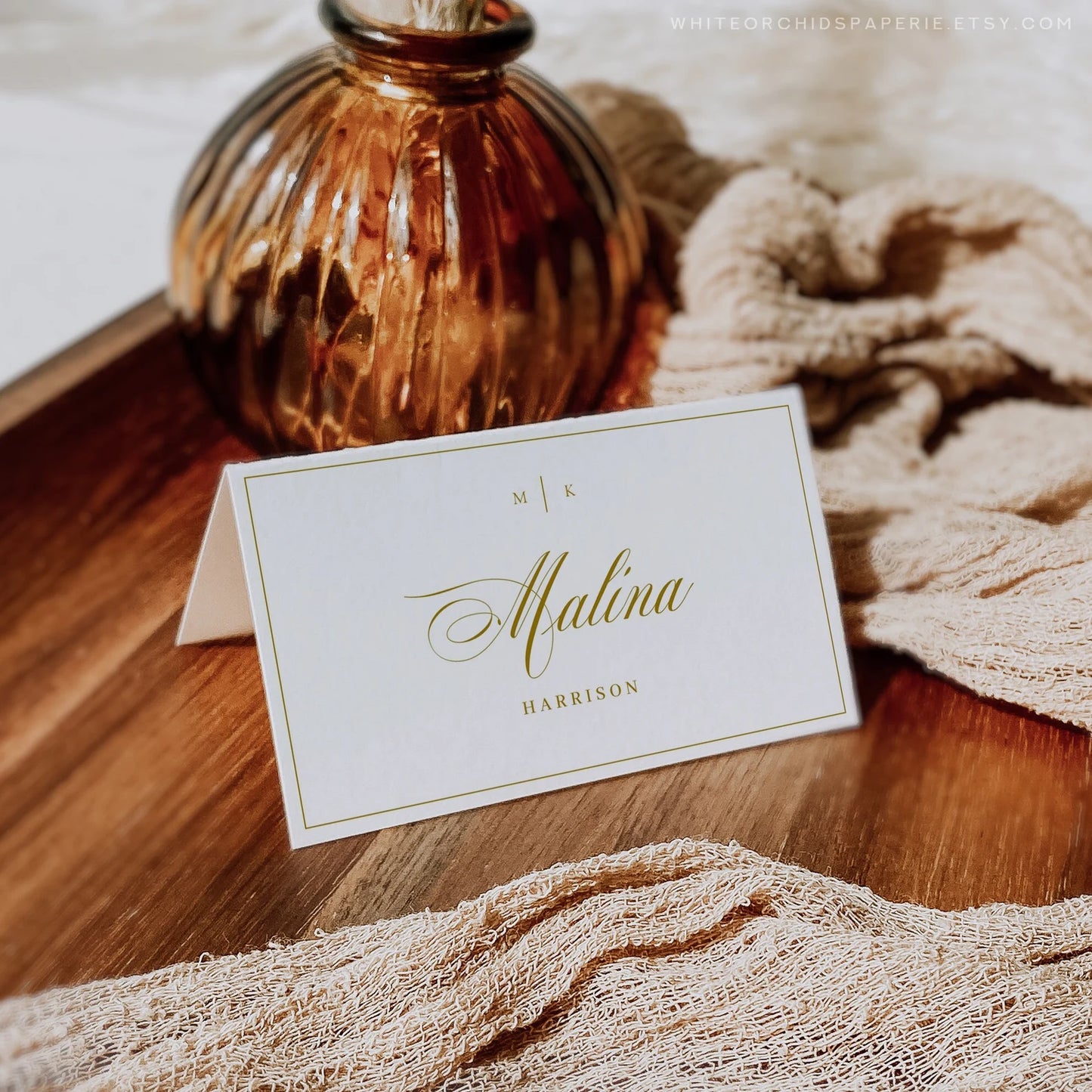 Classic Gold Place Card