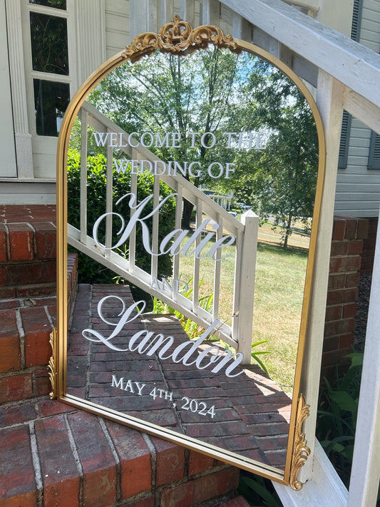 Wedding Welcome Sign Mirror