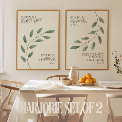 Marjorie lyrics Print set of 2