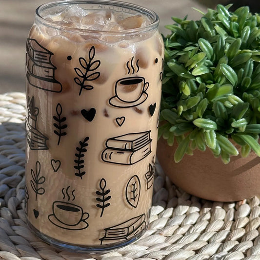 Books and Coffee Glass