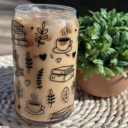 Books and Coffee Glass