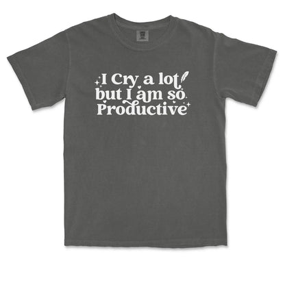 I Cry A Lot But I am So Productive TTPD Vintage Soft Unisex T-shirt