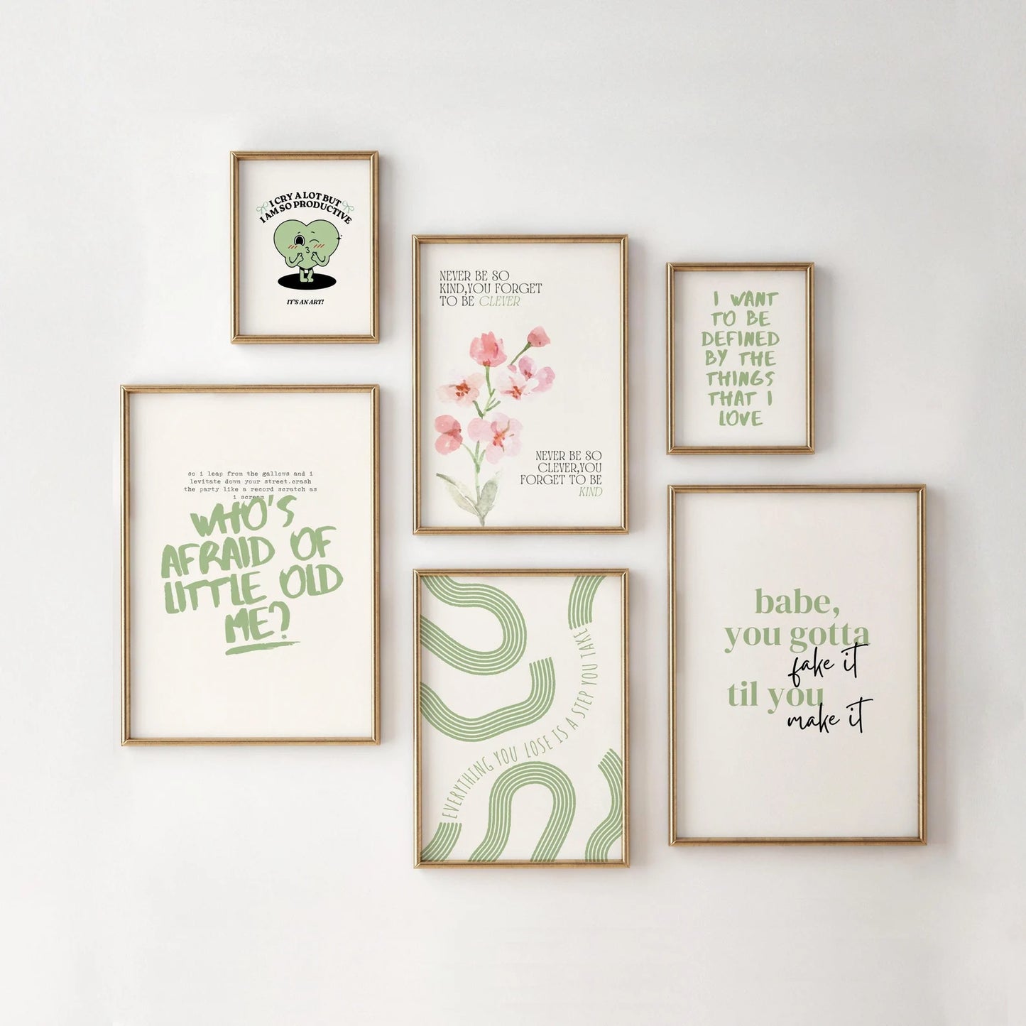 Taylor Print SET OF 6 (Green)